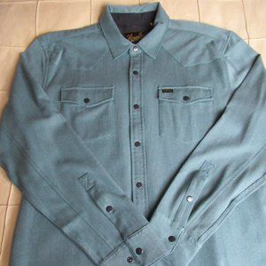 Howler Brothers Stockman Stretch Snap Shirt Teal M